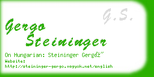 gergo steininger business card